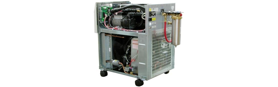 Glowing liquid cooled futuristic hyper fast computer CPU. The-Rail-Industry-and-Boyd-Solutions