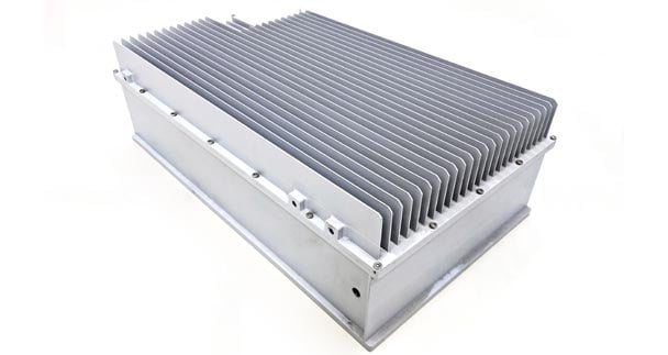 air cooled telecommunications enclosure with large natural convection fins fabricated and assembled by Boyd