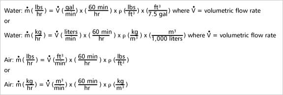 Water and Air Calculation
