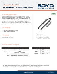 Boyd 2 Pass Cold Plate Datasheet