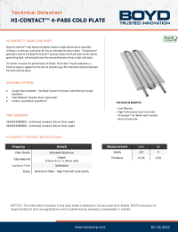 Boyd 4 Pass Cold Plate Datasheet